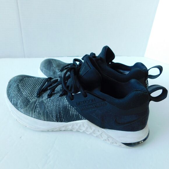 Nike Metcon 3 Flyknit Training Sneakers Shoes Women 8 Black Ar5623-001 USED - Picture 2 of 16